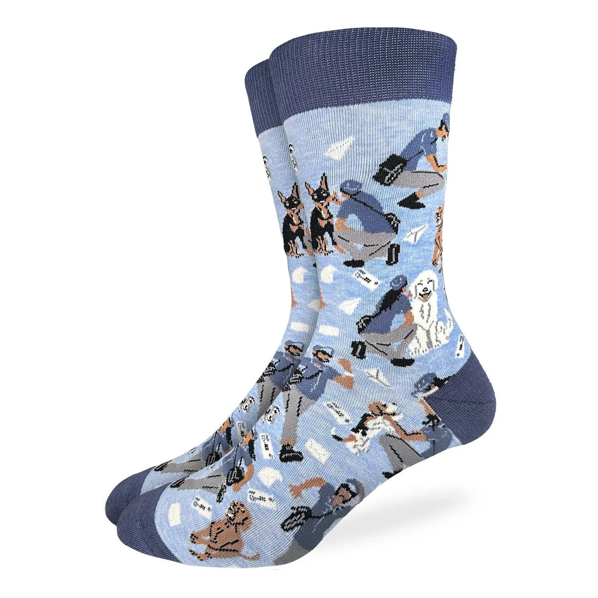 Men's Dog's Chasing Postal worker