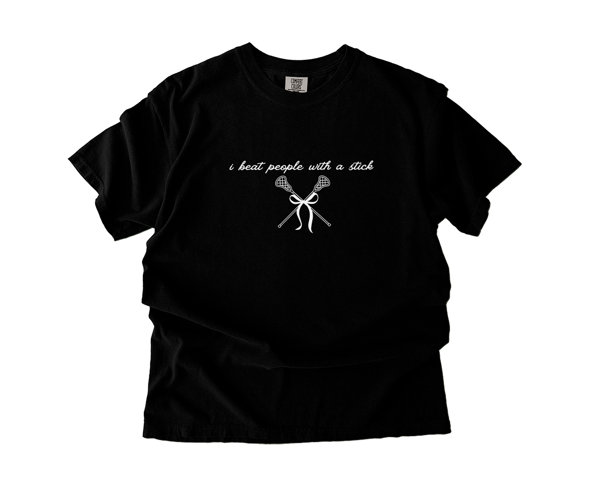 Adult T-Shirt Lacrosse I Beat People