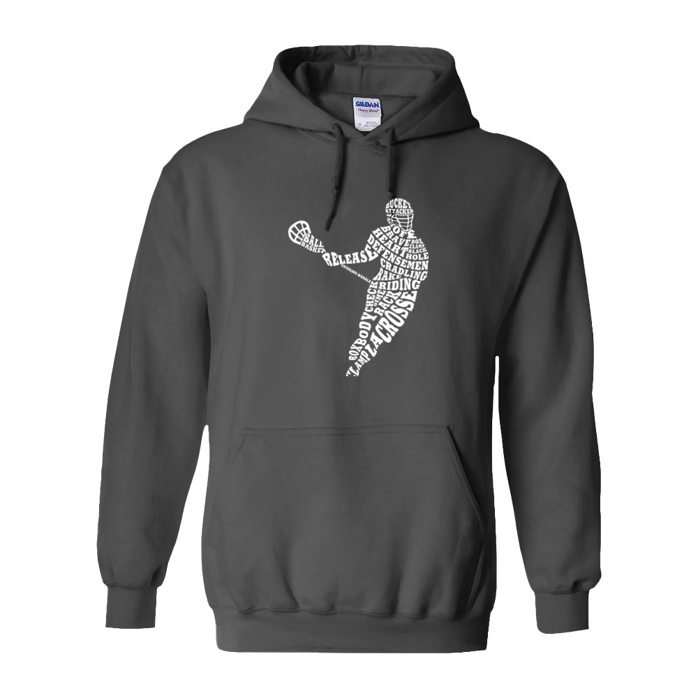 Adult Hoodie Lacrosse Player