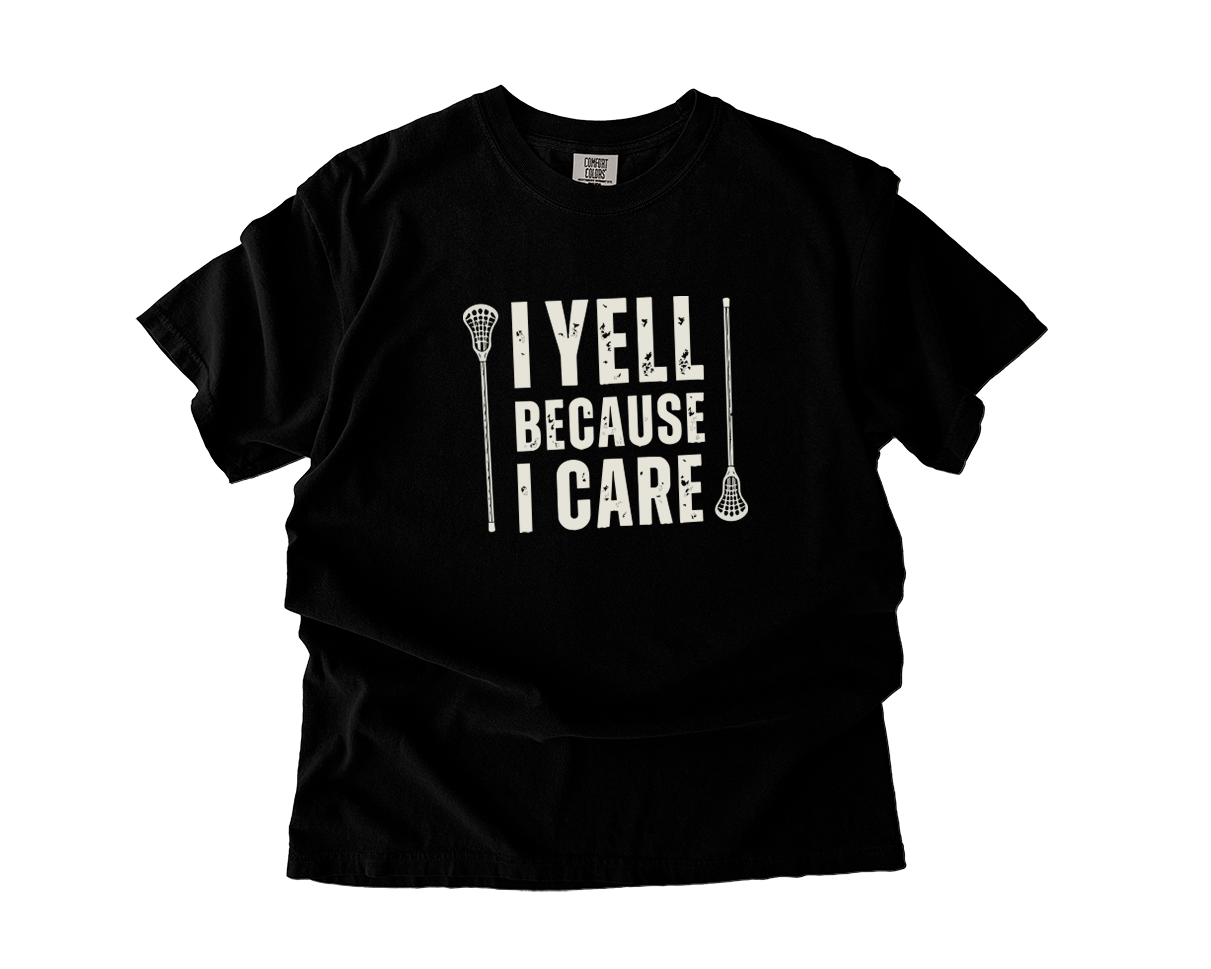 Adult T-Shirt I I Yell Lacrosse