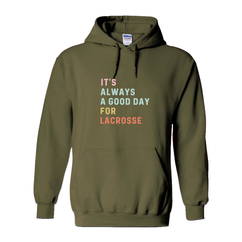 Adult Hoodie Lacrosse Good Day
