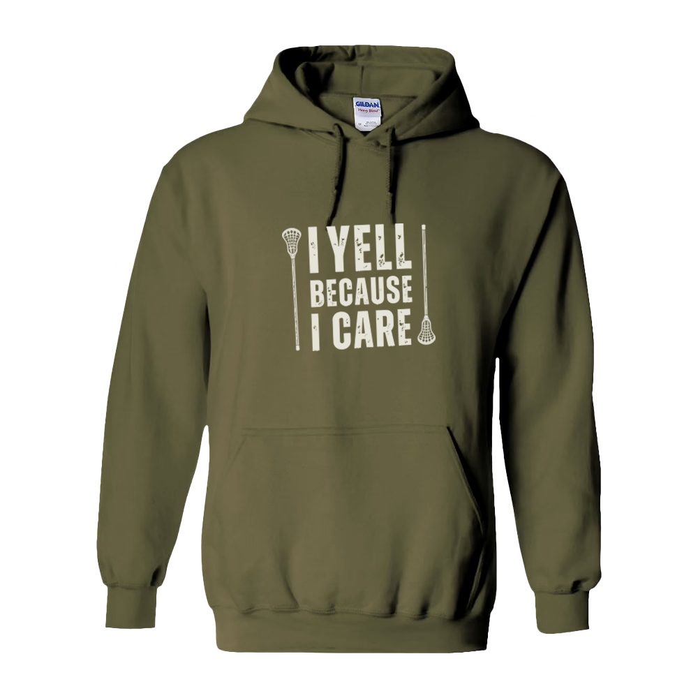 Adult Hoodie I Yell Lacrosse