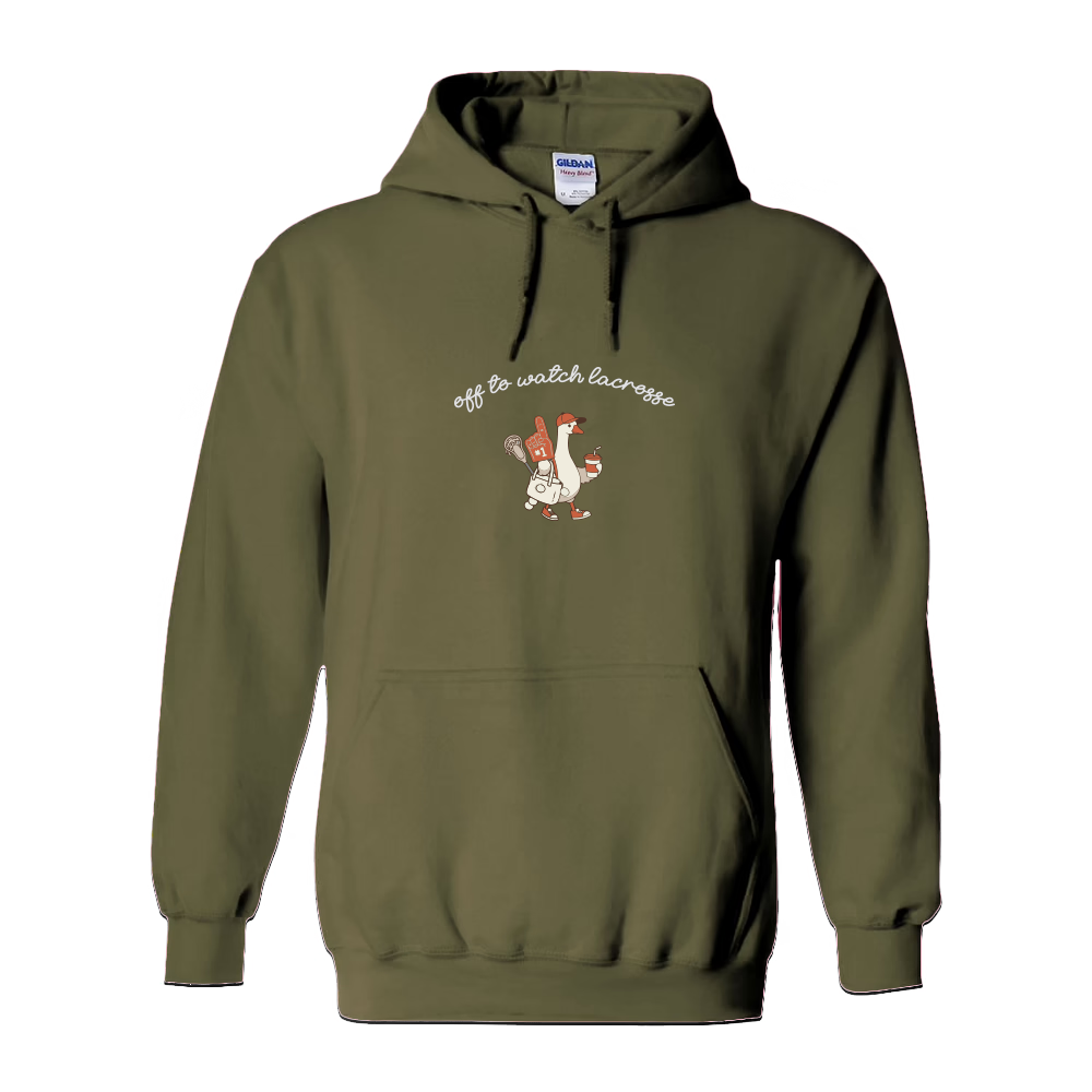 Adult Hoodie Lacrosse Duck