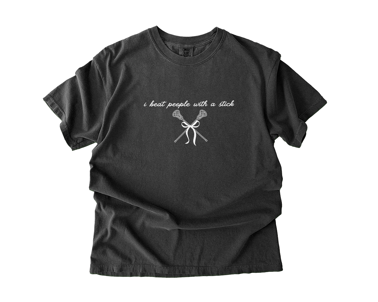 Adult T-Shirt Lacrosse I Beat People