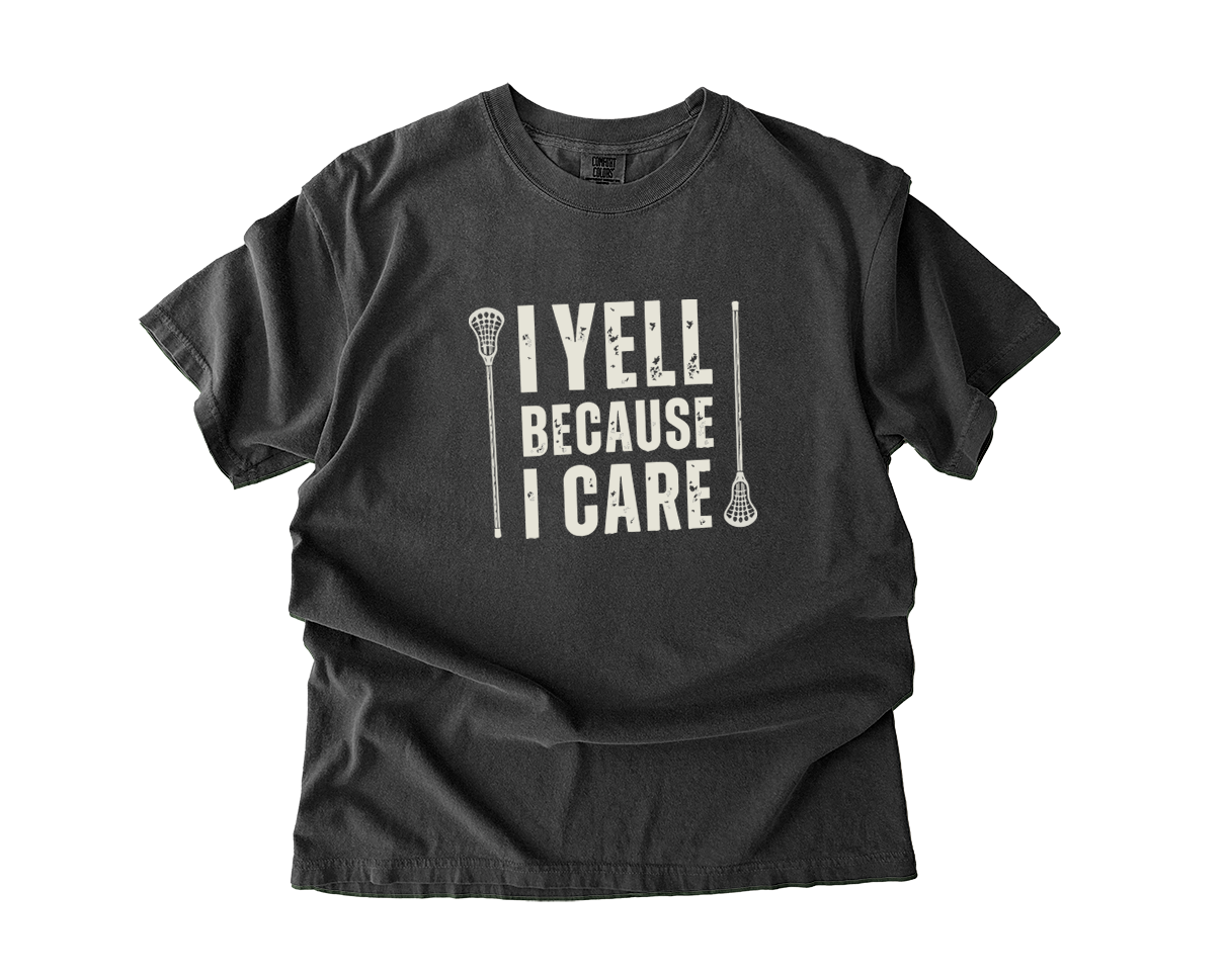Adult T-Shirt I I Yell Lacrosse
