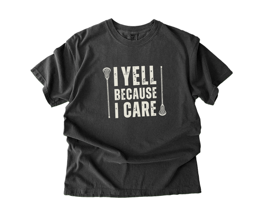 Adult T-Shirt I I Yell Lacrosse