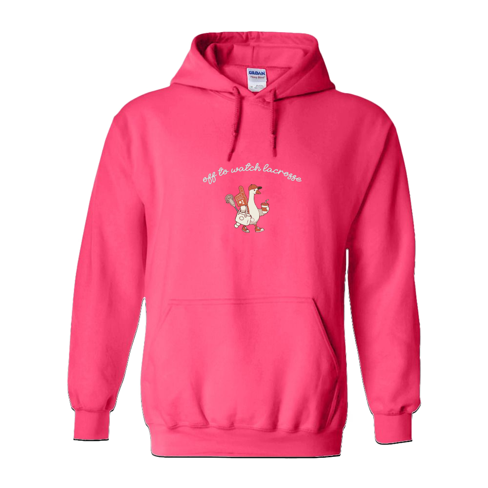 Adult Hoodie Lacrosse Duck