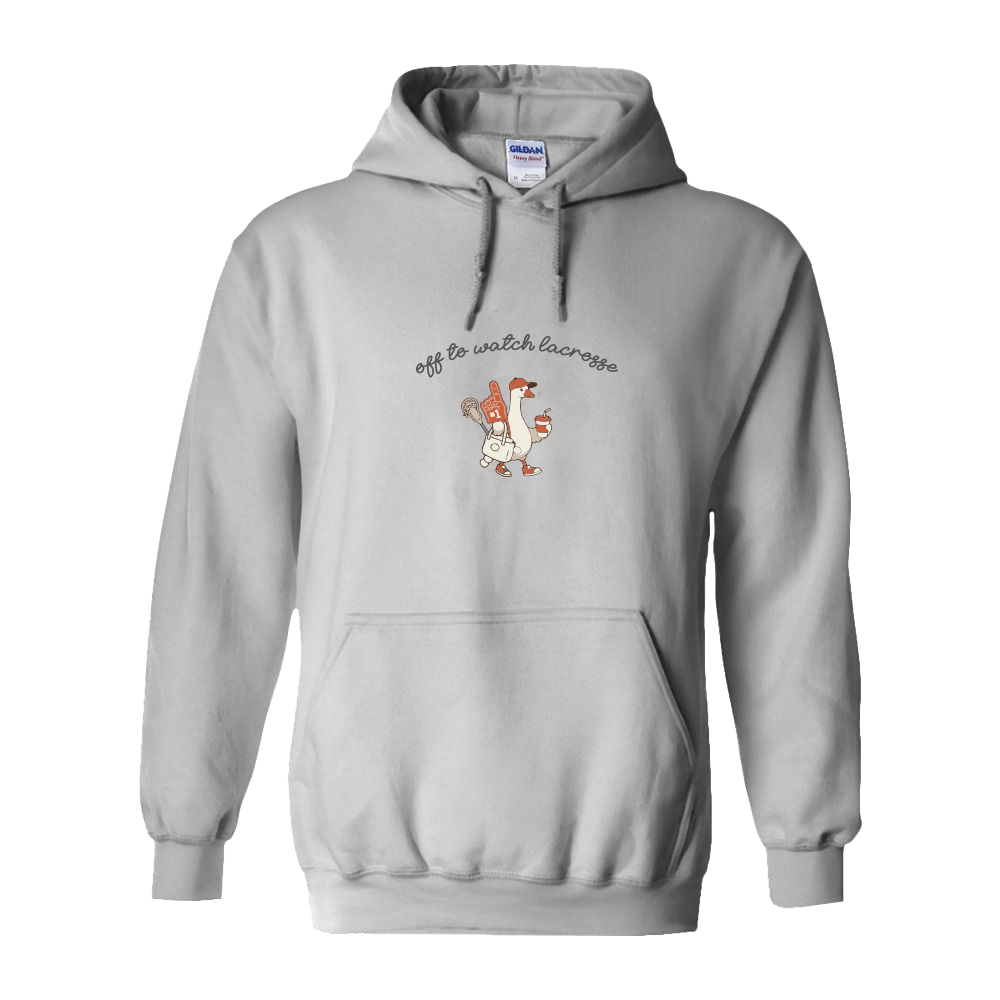 Adult Hoodie Lacrosse Duck