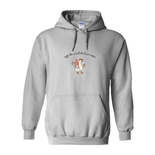 Adult Hoodie Lacrosse Duck
