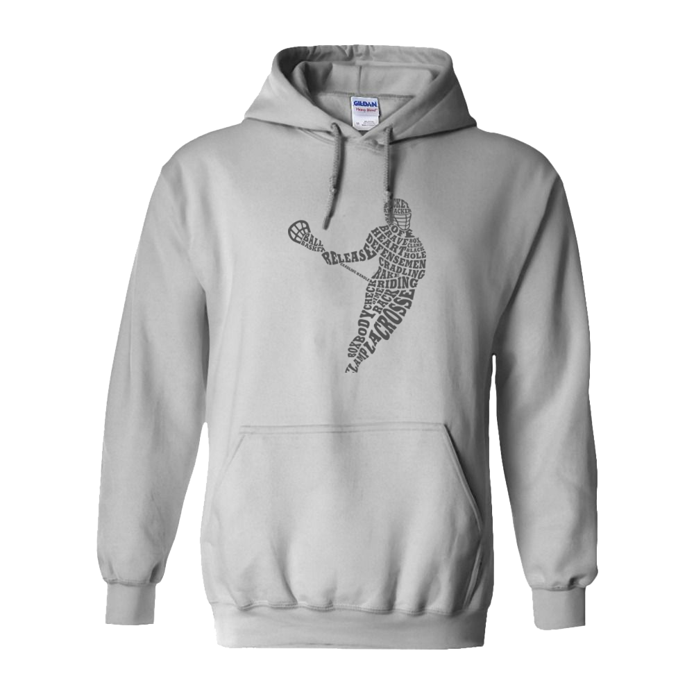 Adult Hoodie Lacrosse Player