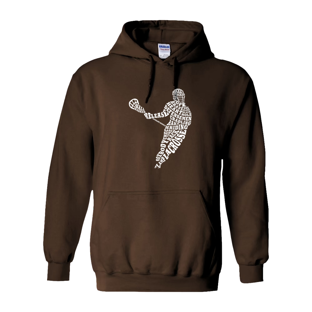 Adult Hoodie Lacrosse Player