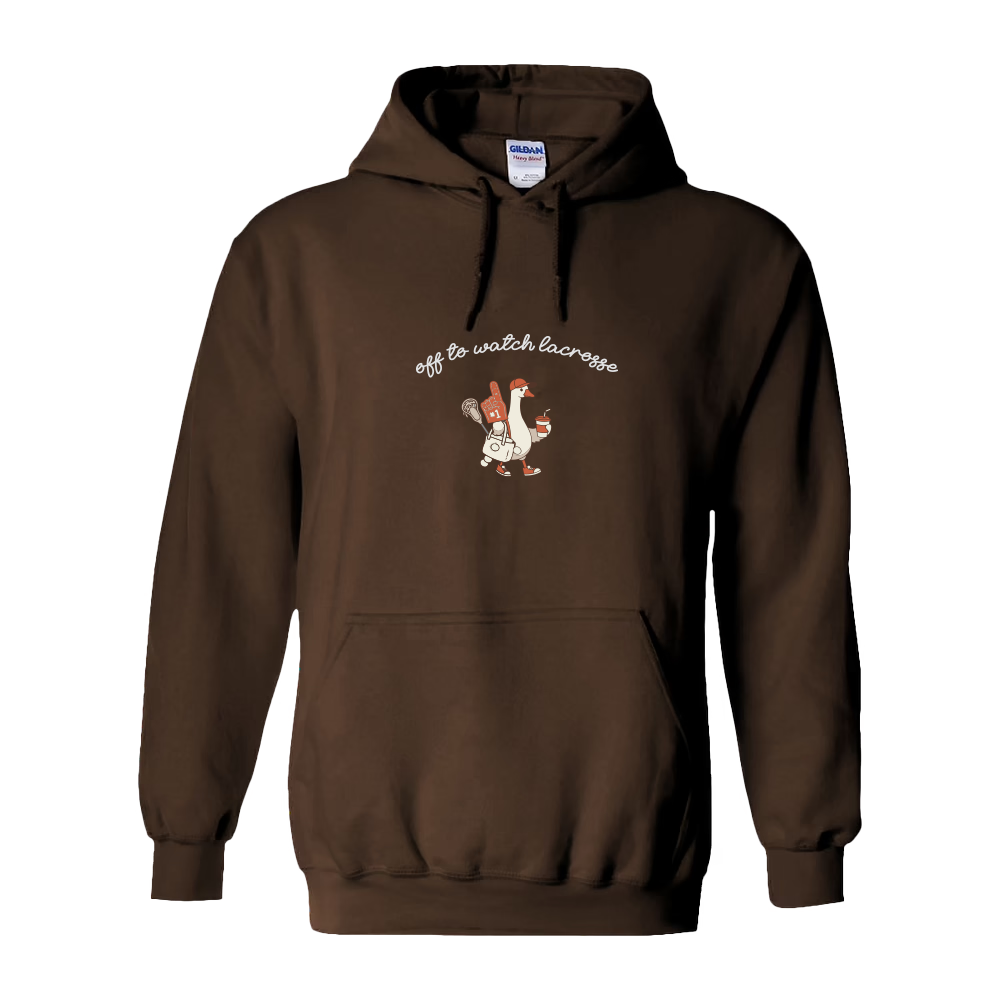 Adult Hoodie Lacrosse Duck