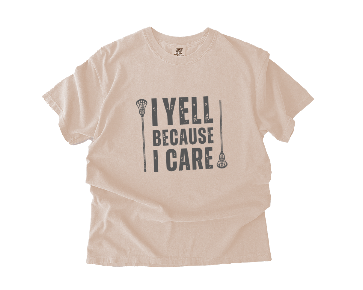 Adult T-Shirt I I Yell Lacrosse