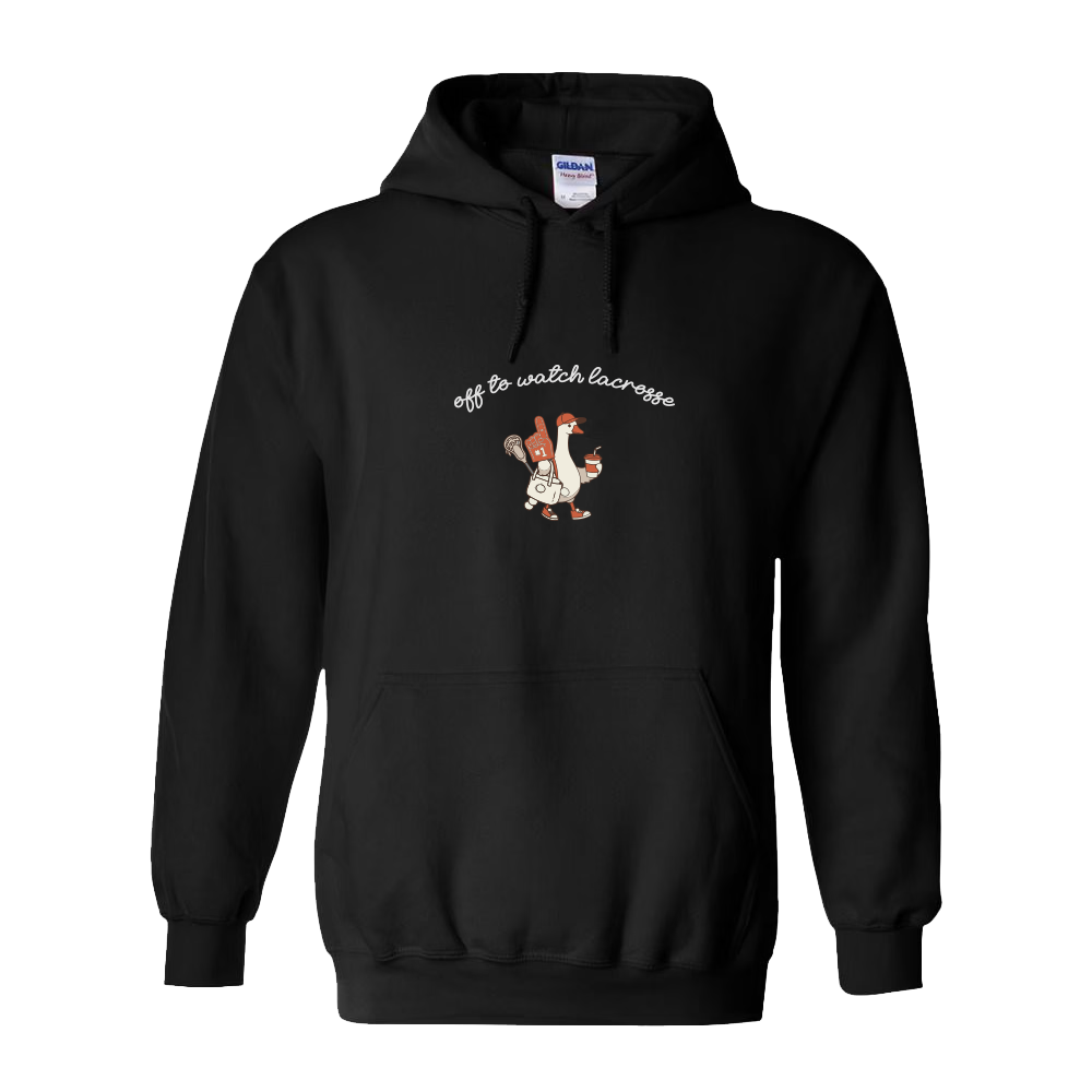 Adult Hoodie Lacrosse Duck
