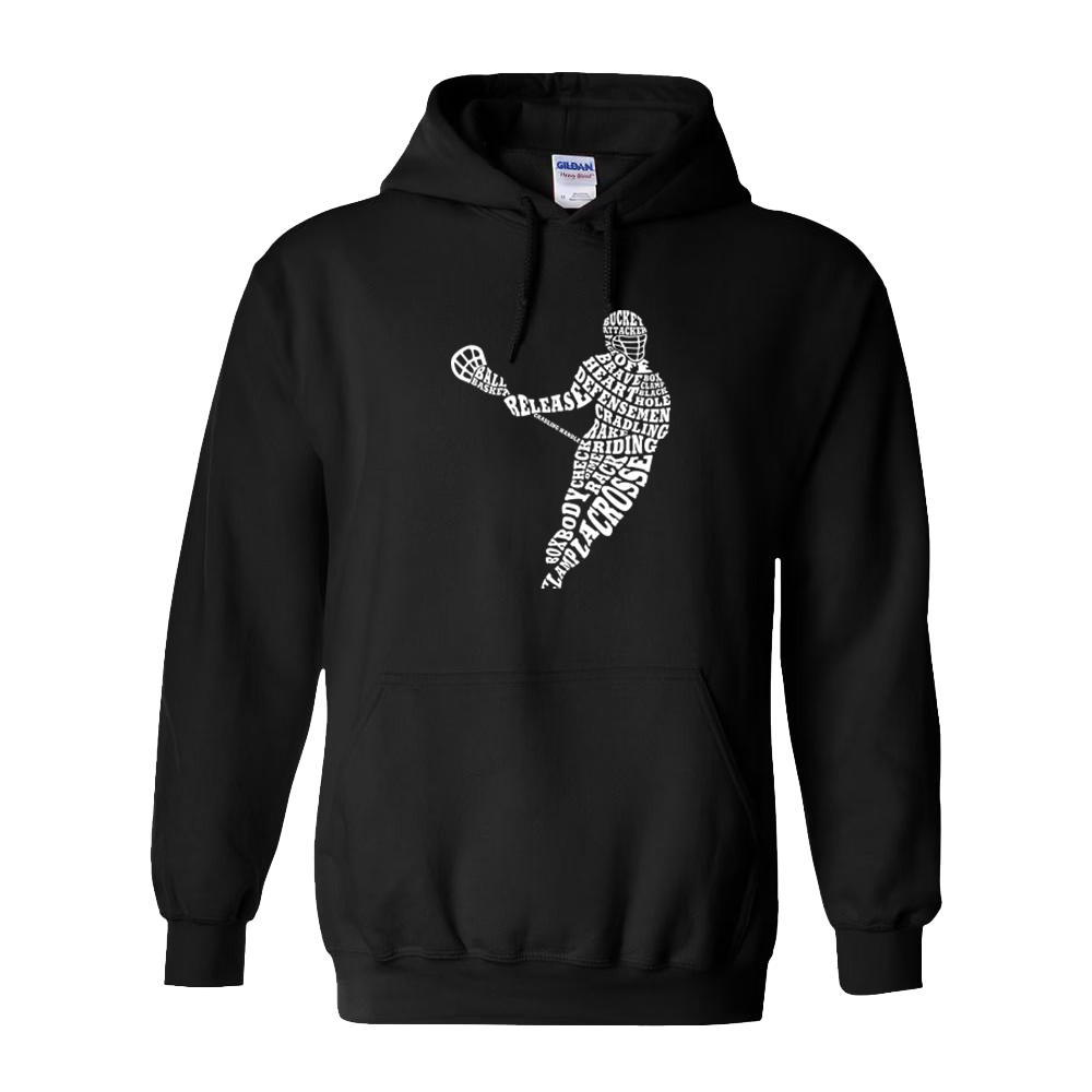 Adult Hoodie Lacrosse Player