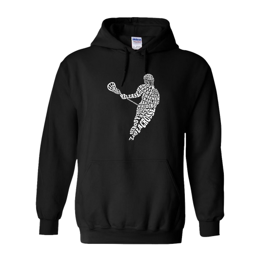 Adult Hoodie Lacrosse Player