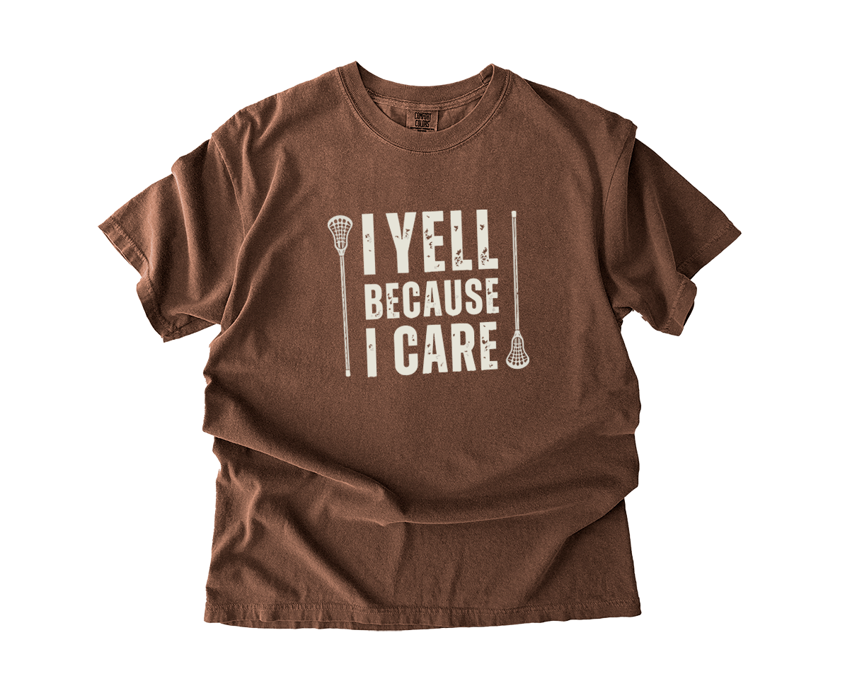 Adult T-Shirt I I Yell Lacrosse