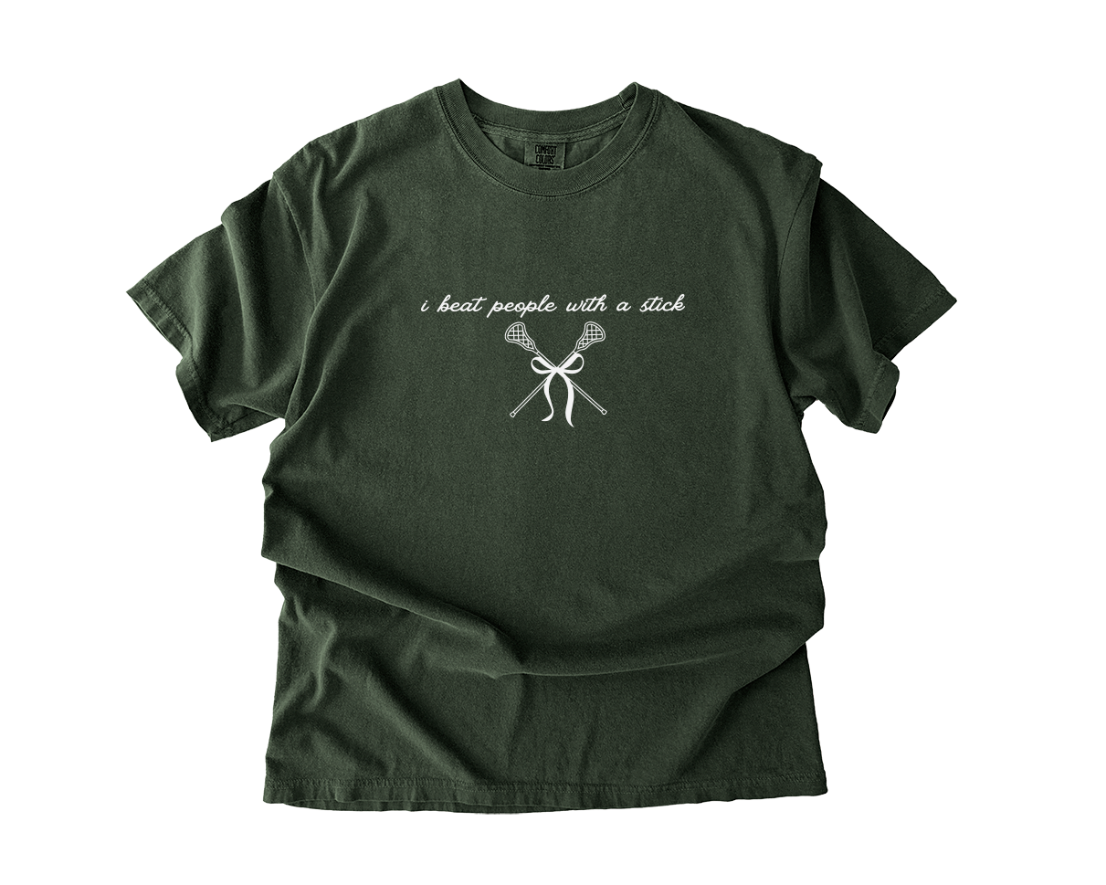 Adult T-Shirt Lacrosse I Beat People