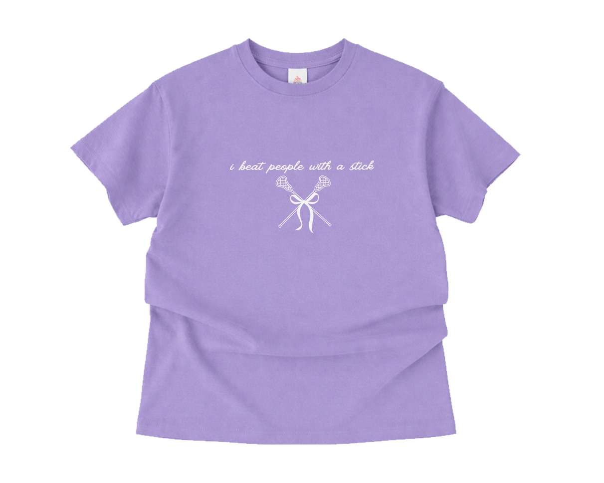 Adult T-Shirt Lacrosse I Beat People