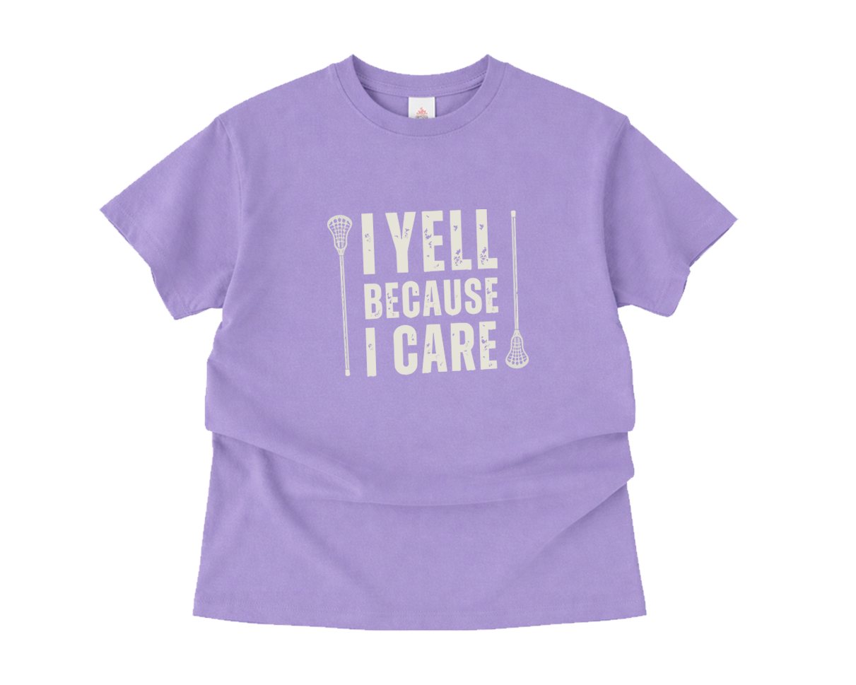 Adult T-Shirt I I Yell Lacrosse