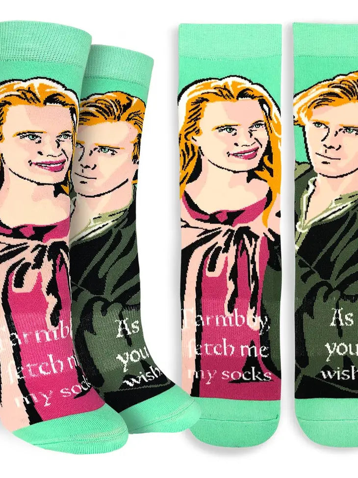 Women's the Princess Bride, Buttercup & Westley Socks - Active Fit