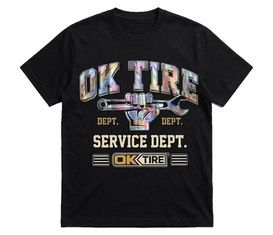 OK Tire Graphic Tee Service Dept